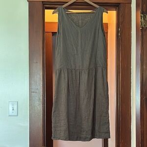 Linen midi dress